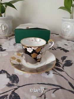 Retired Noritake Cherry Blossoms Ayaminamo Gold & Silver Cup Saucer 4939