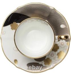 Retired Noritake Cherry Blossoms Ayaminamo Gold & Silver Cup Saucer 4939