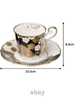 Retired Noritake Cherry Blossoms Ayaminamo Gold & Silver Cup Saucer 4939