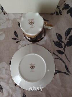 Retired Noritake Cherry Blossoms Ayaminamo Gold & Silver Cup Saucer 4939