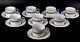 Retroneu Imperial Gold 491b 22k Band Cup & Saucer 1998 Vintage Set Of 8
