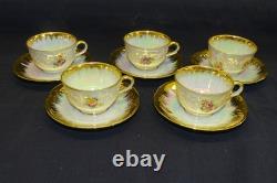Richard Ginori Demitasse Coffee Pot Cream Sugar Cups Saucers Lustre Gold Flower Richard Ginori Demitasse Coffee Pot Cream Sugar Cups Saucers Lustre Gold Flower