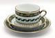 Richard Ginori Pincio Porcelain Green Gold Italian Trio Cup Saucer Side Dish