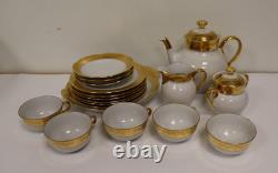 Richard Ginori Vintage Tea set 5 cups, 3 saucers, teapot, milk & sugar jub, 7