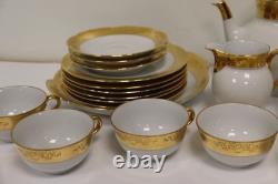 Richard Ginori Vintage Tea set 5 cups, 3 saucers, teapot, milk & sugar jub, 7