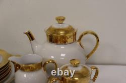 Richard Ginori Vintage Tea set 5 cups, 3 saucers, teapot, milk & sugar jub, 7