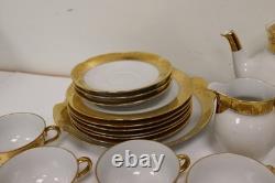 Richard Ginori Vintage Tea set 5 cups, 3 saucers, teapot, milk & sugar jub, 7