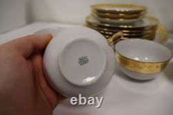 Richard Ginori Vintage Tea set 5 cups, 3 saucers, teapot, milk & sugar jub, 7