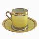 Richard Ginori Set 4 Demitasse, Afterdinner Cups/saucers Contessa Yellow Vintage