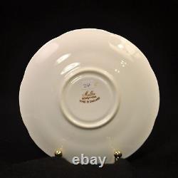 Ridgway Melba China 4 Cups Saucers withCreamer Sugar Pink Yellow withGold 1955-1964