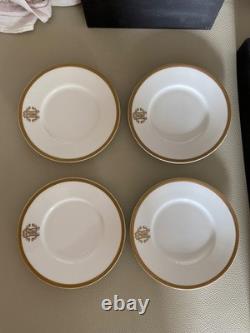 Roberto Cavalli Silk Gold Tea or Coffee Cups x 4 & Saucers x 4