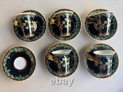 Rosenthal5VERSACE GOLD IVY CUPS & 6 SAUCERS, WING HANDLESOriginal box