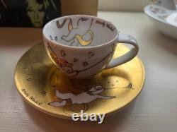 Rosenthal Andy Warhol Golden Angel Espresso set and two candle holders