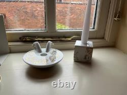 Rosenthal Andy Warhol Golden Angel Espresso set and two candle holders