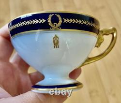 Rosenthal Art Deco Demitasse Cups Saucers Set of 12 Cobalt Gold Rare Super Fine