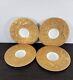 Rosenthal Bjørn Wiinblad Magic Flute Gold (sarastro) 4 Saucers For Demitasse Cup