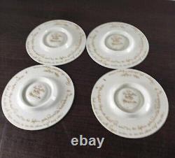 Rosenthal Bjørn Wiinblad Magic Flute Gold (Sarastro) 4 Saucers for Demitasse Cup