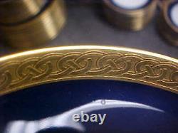 Rosenthal Cobalt Heavy Gold Chain Border Cups & Saucers (10 Sets) AM0001