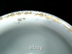 Rosenthal Cup & Saucer Red Gold Rim Flowers Unusual Birds Head Handle 1891-1906