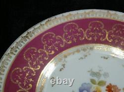 Rosenthal Cup & Saucer Red Gold Rim Flowers Unusual Birds Head Handle 1891-1906