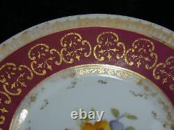 Rosenthal Cup & Saucer Red Gold Rim Flowers Unusual Birds Head Handle 1891-1906