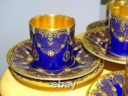 Rosenthal Expresso Cobalt Blue with Gold 5 Cups And 6 Saucers
