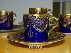Rosenthal Expresso Cobalt Blue with Gold 5 Cups And 6 Saucers