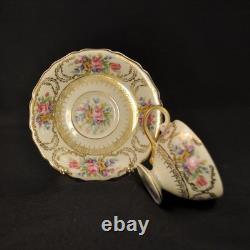 Rosenthal Germany 3 Cups & Saucers Demitasse Pedestal Queen's Bouquet 1952-1975