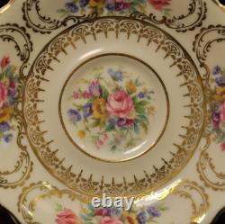 Rosenthal Germany 3 Cups & Saucers Demitasse Pedestal Queen's Bouquet 1952-1975