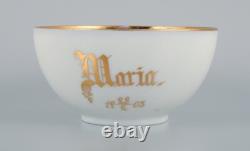 Rosenthal, Germany. Set of three large teacups and matching porcelain saucers