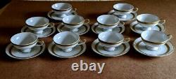 Rosenthal Germany White Gold Trim Set 8 Demitasse Cups+saucers Laurel Wreath