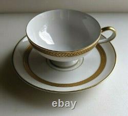 Rosenthal Germany White Gold Trim Set 8 Demitasse Cups+saucers Laurel Wreath