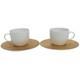 Rosenthal Magic Flute Gold White Cup Saucers Set Of 2 Germany Tableware