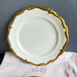 Rosenthal Pompadour Cup Saucer Dessert Plate Gold Encrusted U. S. Zone Germany