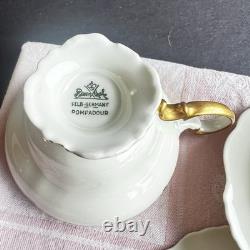 Rosenthal Pompadour Cup Saucer Dessert Plate Gold Encrusted U. S. Zone Germany