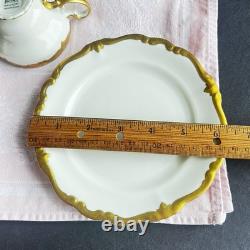 Rosenthal Pompadour Cup Saucer Dessert Plate Gold Encrusted U. S. Zone Germany