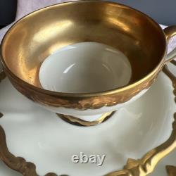 Rosenthal Pompadour Cup Saucer Dessert Plate Gold Encrusted U. S. Zone Germany