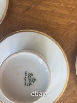 Rosenthal Selb Germany Vintage white with Gold Trim Espresso cup/saucer (10)