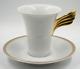 Rosenthal Versace Medaillon Meandre D'or Cup & Saucer White & Gold Wing Handle