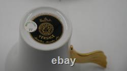Rosenthal Versace Medaillon Meandre D'or Cup & Saucer White & Gold Wing Handle