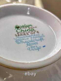 Roslyn Tea Cups Set 11 Trios Plus More- Wheatcroft Famous Roses No 3 Virgo
