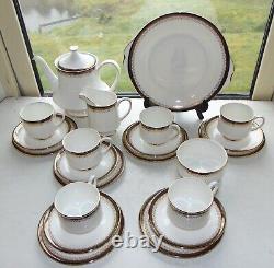 Royal Albert China Clarence Pattern 22PC Teapot Plates Cup Saucer Jug Bowl