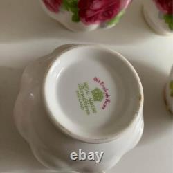 Royal Albert Crown China English Rose Gold Antique tea set Gold Gilded
