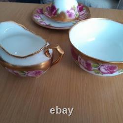 Royal Albert Crown China English Rose Gold Antique tea set Gold Gilded