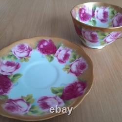 Royal Albert Crown China English Rose Gold Antique tea set Gold Gilded