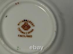 Royal Albert Crown China Imari Coffee Set c1925 Cobalt Blue Gold 6 Cups England
