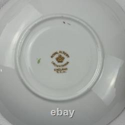 Royal Albert Crown China Pansy 7726 Tea Cups & Saucers Set 15 Pc Floral Gold