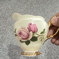 Royal Albert English Beauty Bone China Tea Cup & Saucer Set Floral Pink