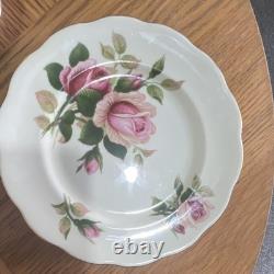 Royal Albert English Beauty Bone China Tea Cup & Saucer Set Floral Pink