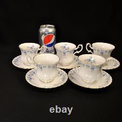 Royal Albert Footed Mini 5 Sets Cups Saucers Montrose Memory Lane Gold 1965-2007